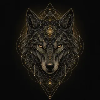 Geometric tattoo design generated by the MyInk AI tattoo generator