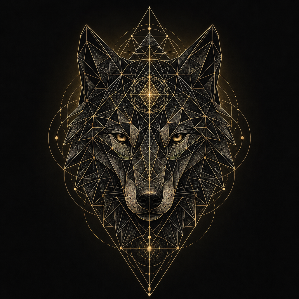 Geometric tattoo design generated by the MyInk AI tattoo generator