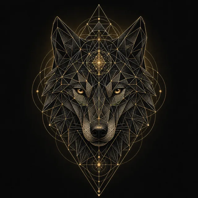 Geometric tattoo design generated by the MyInk AI tattoo generator