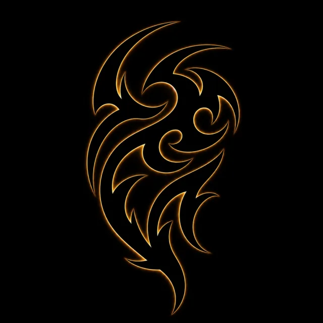 Tribal tattoo design generated by the MyInk AI tattoo generator